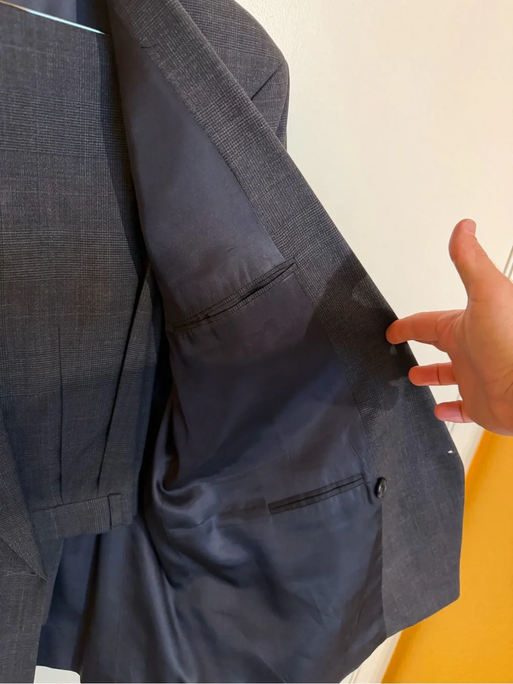 Nordstrom Double-Breasted Black Suit Blazer